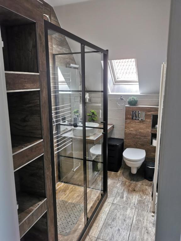 Kúpeľňa v ubytovaní Gyöngyi Apartman