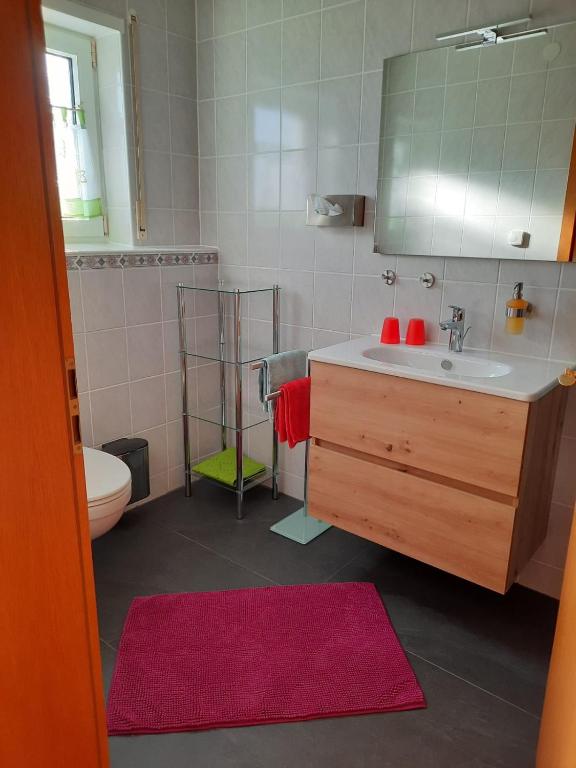 Koupelna v ubytování Gästehaus Moni Jäger