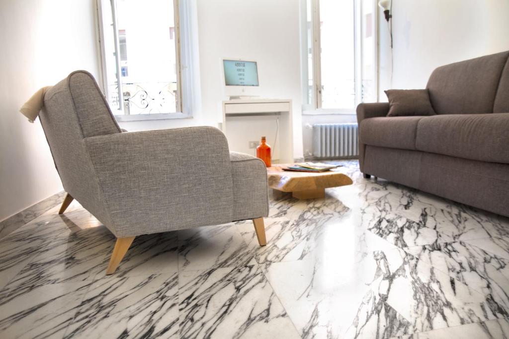 A seating area at Abbituè Apartment