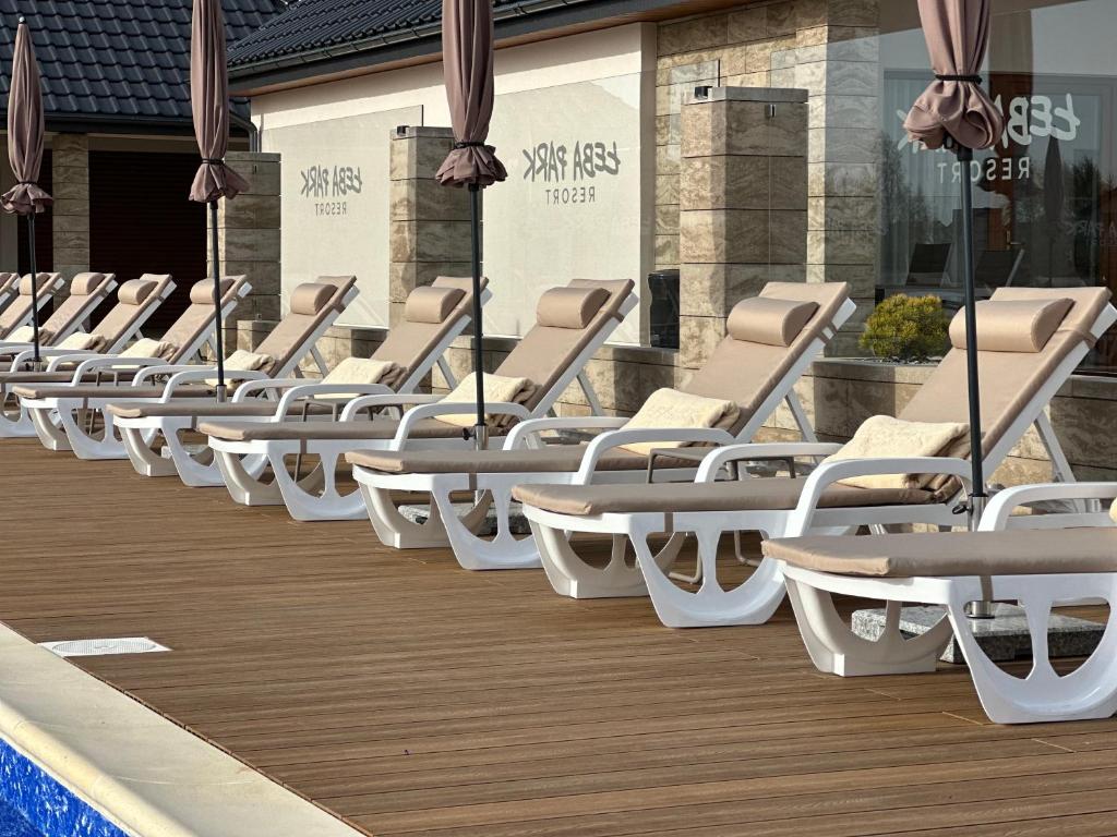 Bazén v ubytování Łeba Park Resort - Domki nebo v jeho okolí