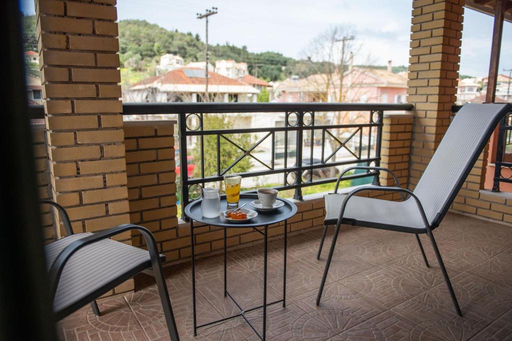 Balkón nebo terasa v ubytování Mirmidones Corfu Apartment