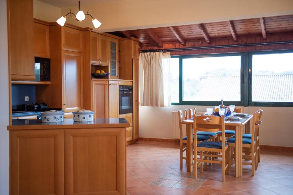 Kuchyň nebo kuchyňský kout v ubytování Mirmidones Corfu Apartment