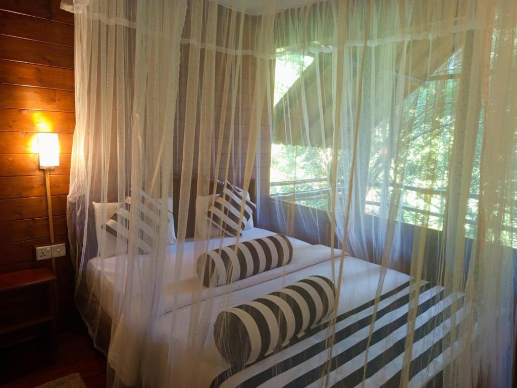 Postel nebo postele na pokoji v ubytování Jungle Face Inn