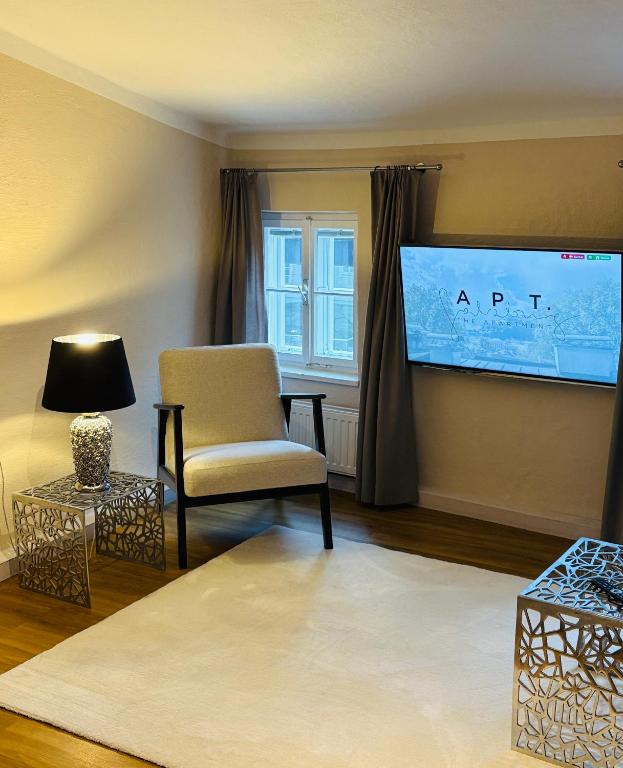 Postel nebo postele na pokoji v ubytování APT. STONE-LODGE