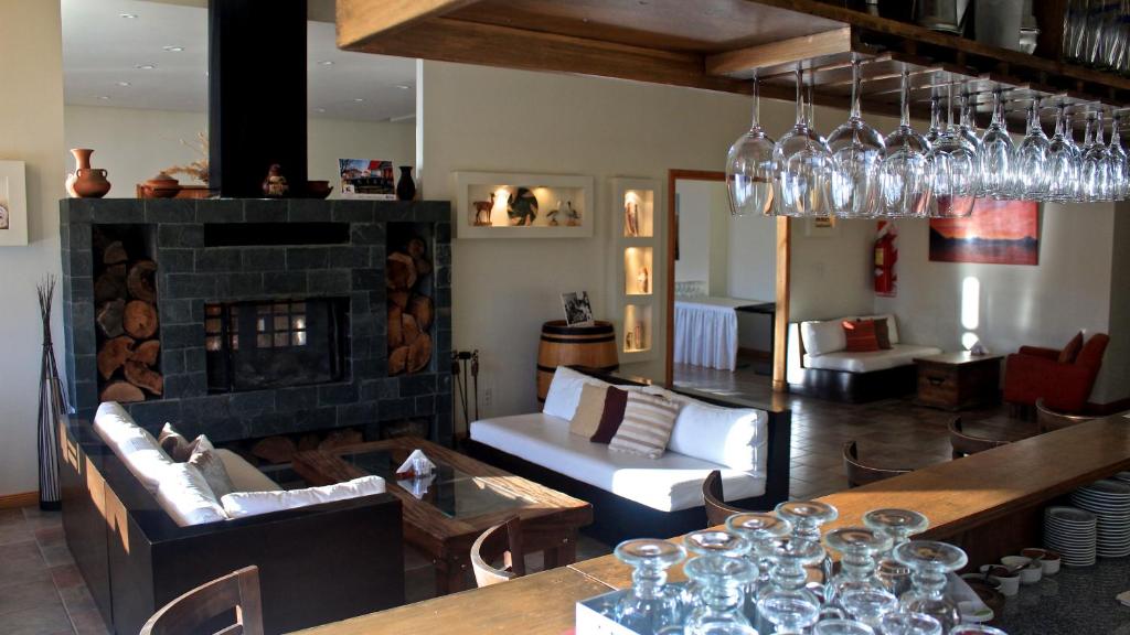 Posezení v ubytování Hosteria Kaiken