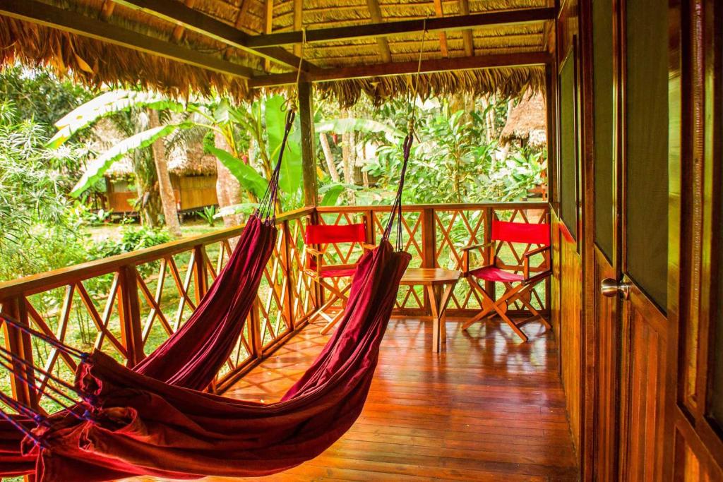 Balkón nebo terasa v ubytování Corto Maltes Amazonia Lodge