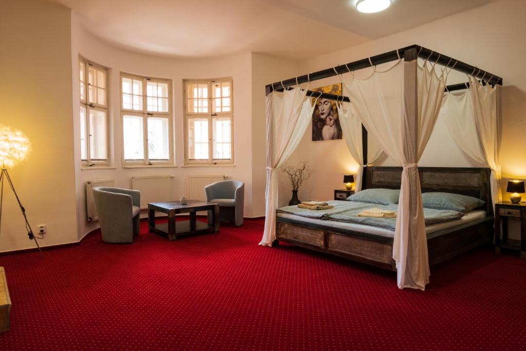 Postel nebo postele na pokoji v ubytování Apartmán Staré Město