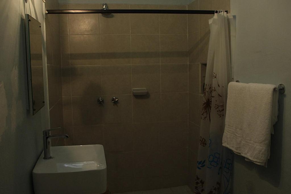 Koupelna v ubytování El Pinche Hostal
