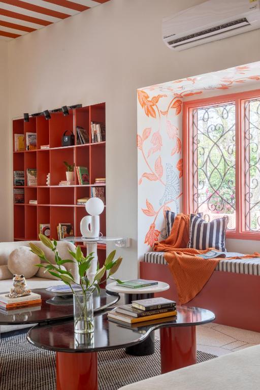 Posezení v ubytování Namli Haus, Jaipur