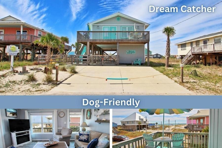 eine Collage von zwei Bildern eines Hauses in der Unterkunft Dream Catcher in Gulf Shores