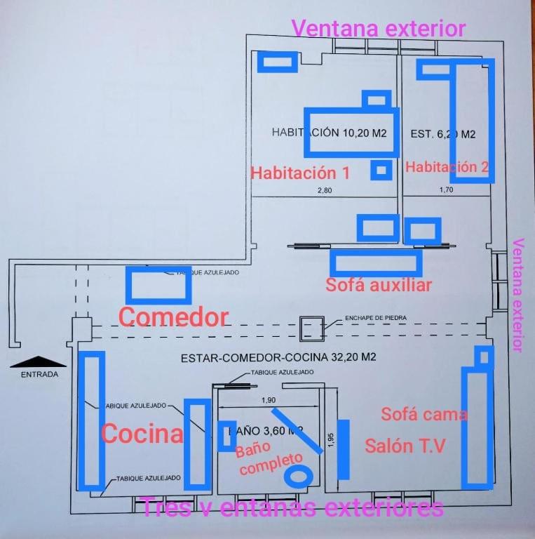 Plan piętra w obiekcie Apartamento Zona Playa y centro Ciudad