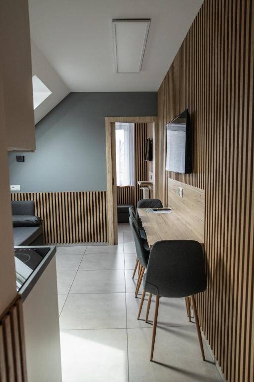 Kuchyň nebo kuchyňský kout v ubytování Hotel U Kociana