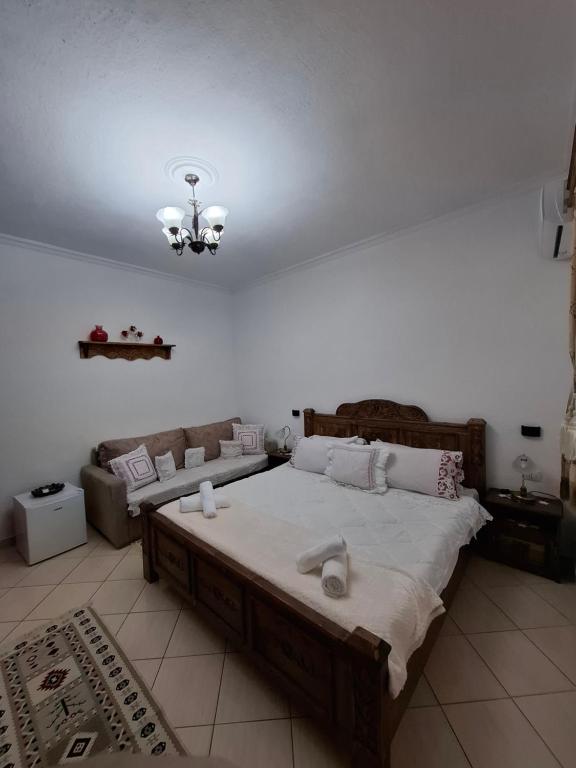 Postel nebo postele na pokoji v ubytování Guest House Luna