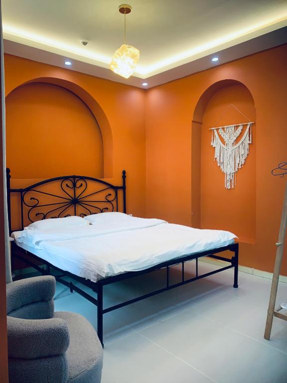 Postel nebo postele na pokoji v ubytování Alley B&B