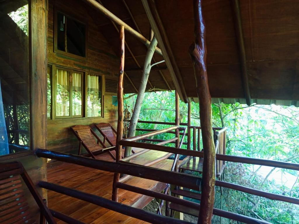Balkón nebo terasa v ubytování Eco Village