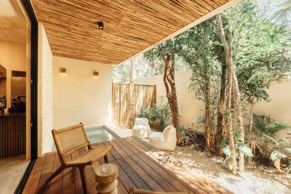 Zahrada ubytování Satori Tulum