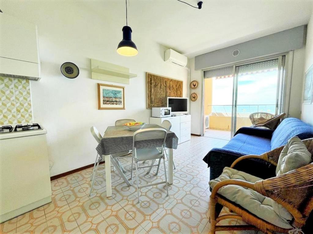 A kitchen or kitchenette at Nice apartment in Porto Santa Margherita with terrace