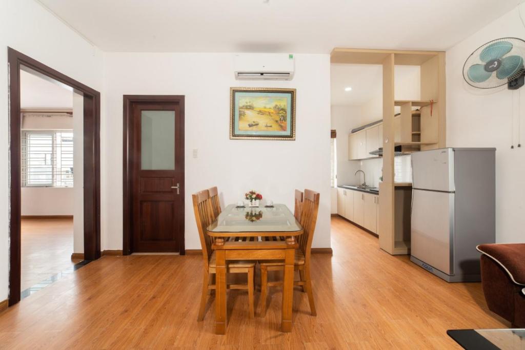 Kuchyň nebo kuchyňský kout v ubytování Kis Hotel & Apartment
