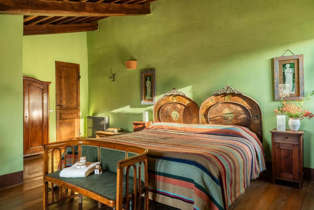 Postel nebo postele na pokoji v ubytování B&B - Podere Monti