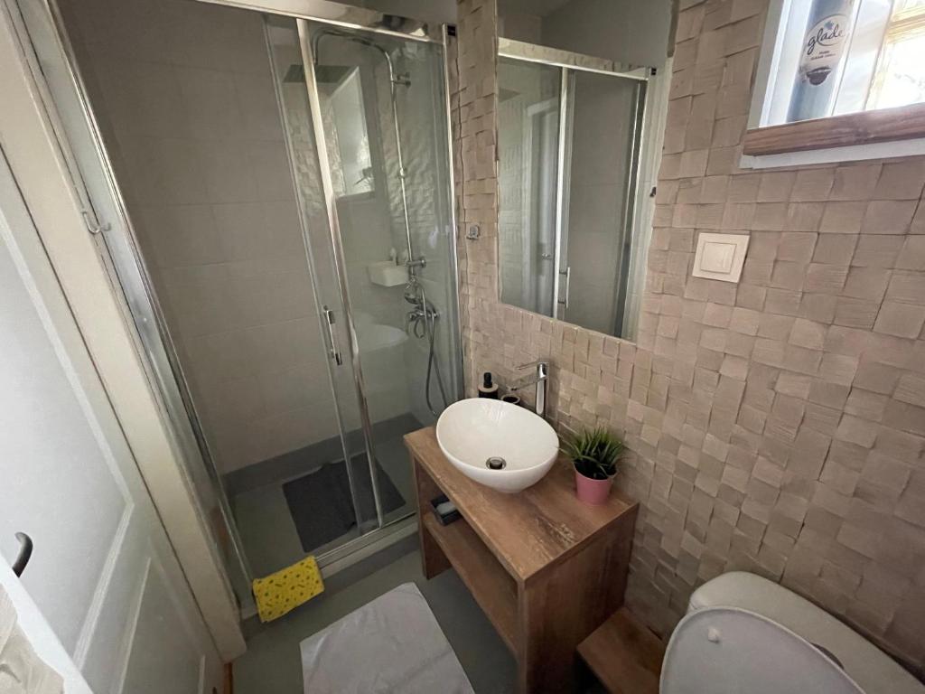 Kúpeľňa v ubytovaní Pokoje Gościnne u Hanki