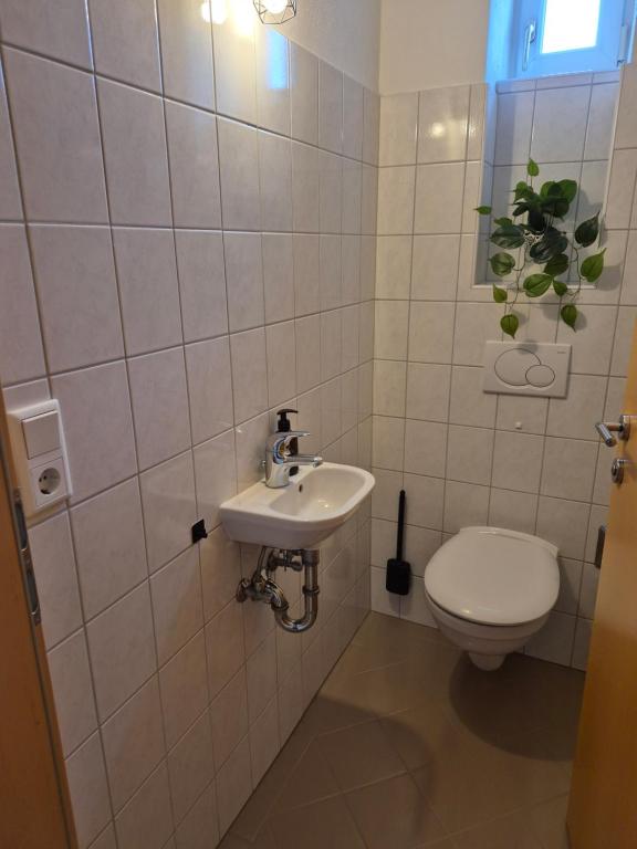 Koupelna v ubytování Apartment West