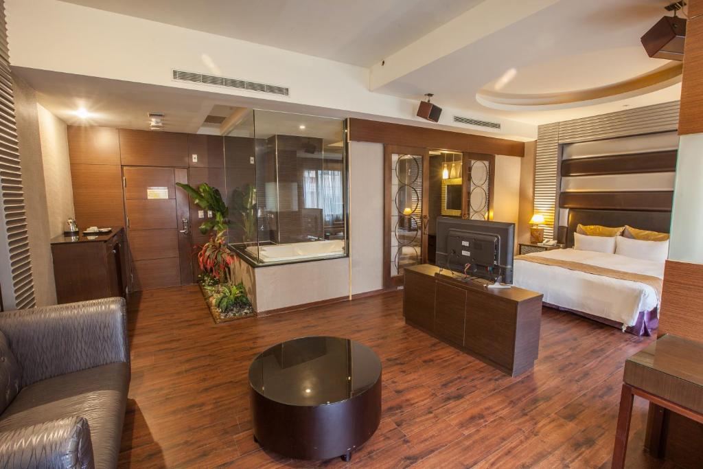Kuchyň nebo kuchyňský kout v ubytování Spring Breeze Hotel