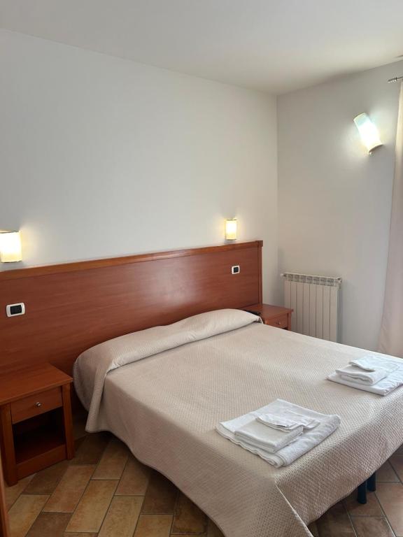 Postel nebo postele na pokoji v ubytování Hotel GANS