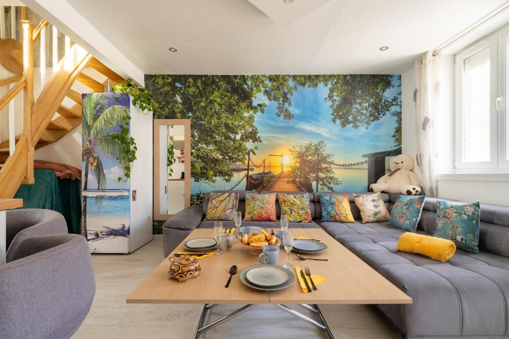 Posedenie v ubytovaní Casa Inca Calais - Duplex Soleil Latino - Parking Free, Station