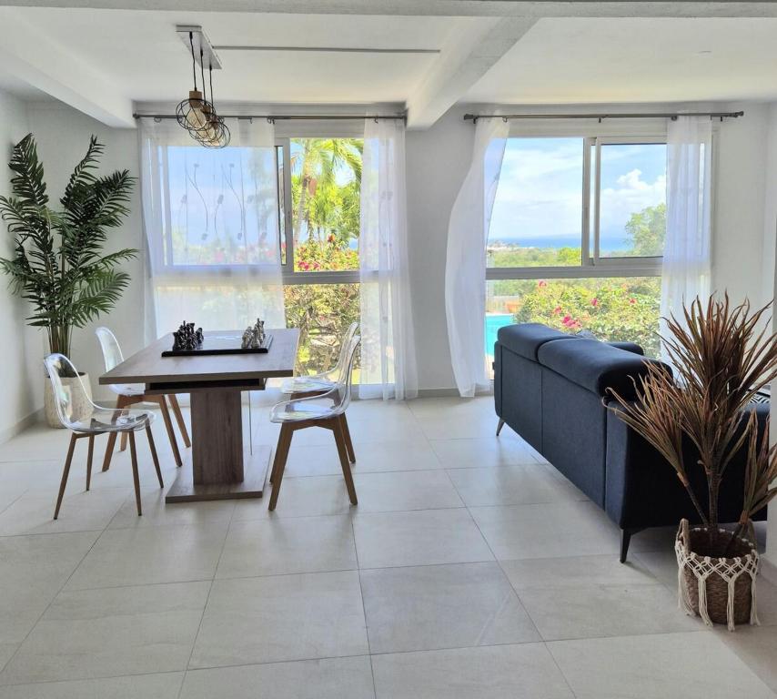 Et opholdsområde på Appartement vue mer