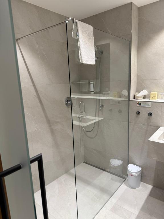 Koupelna v ubytování Hotel am Schloßberg