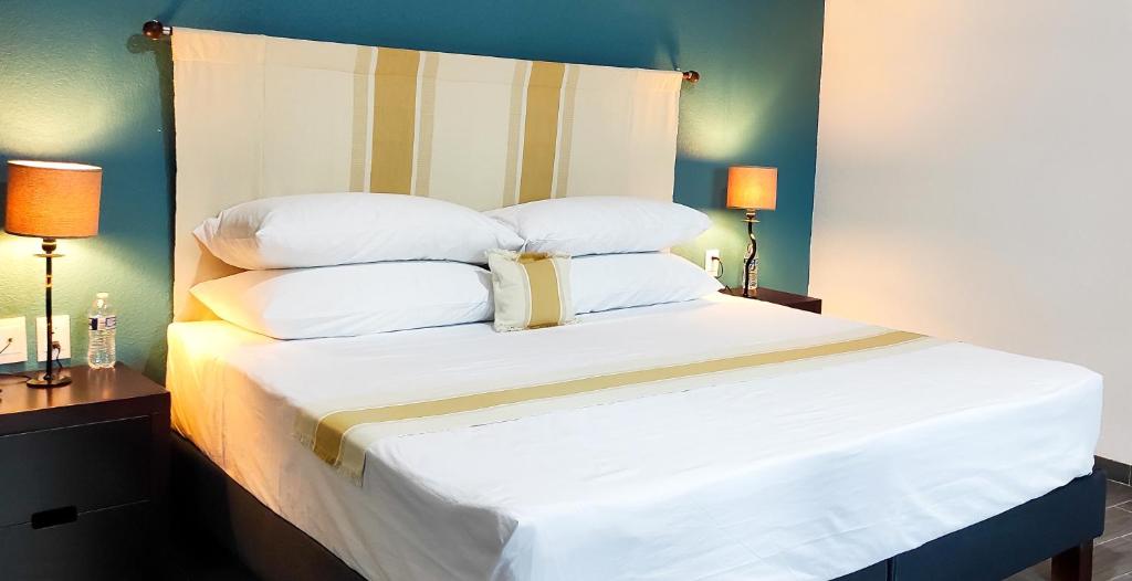 Postel nebo postele na pokoji v ubytování Nueve Agaves Hotel
