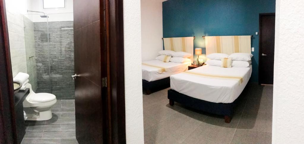 Koupelna v ubytování Nueve Agaves Hotel