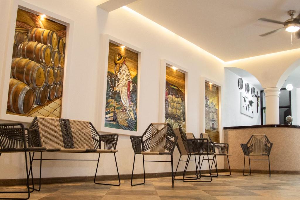 Posezení v ubytování Nueve Agaves Hotel