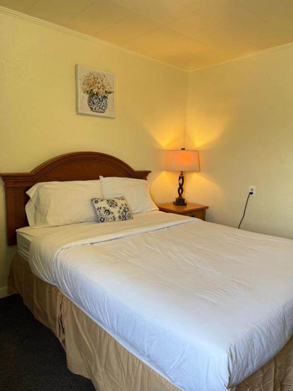 Postel nebo postele na pokoji v ubytování Lakeside Motel