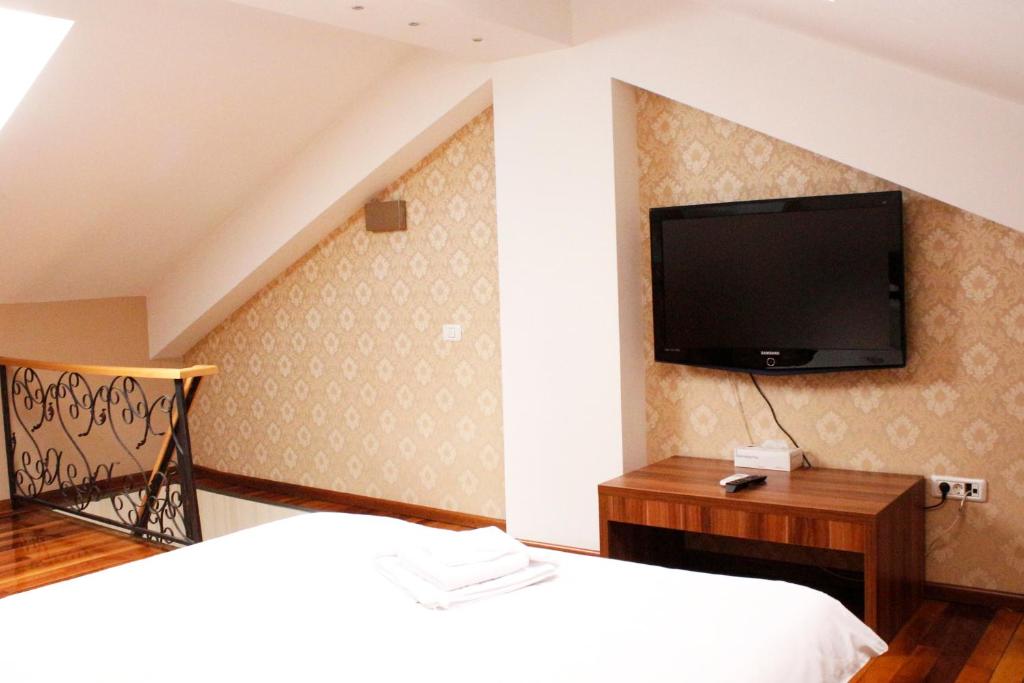 TV a/nebo společenská místnost v ubytování Hotel Papion