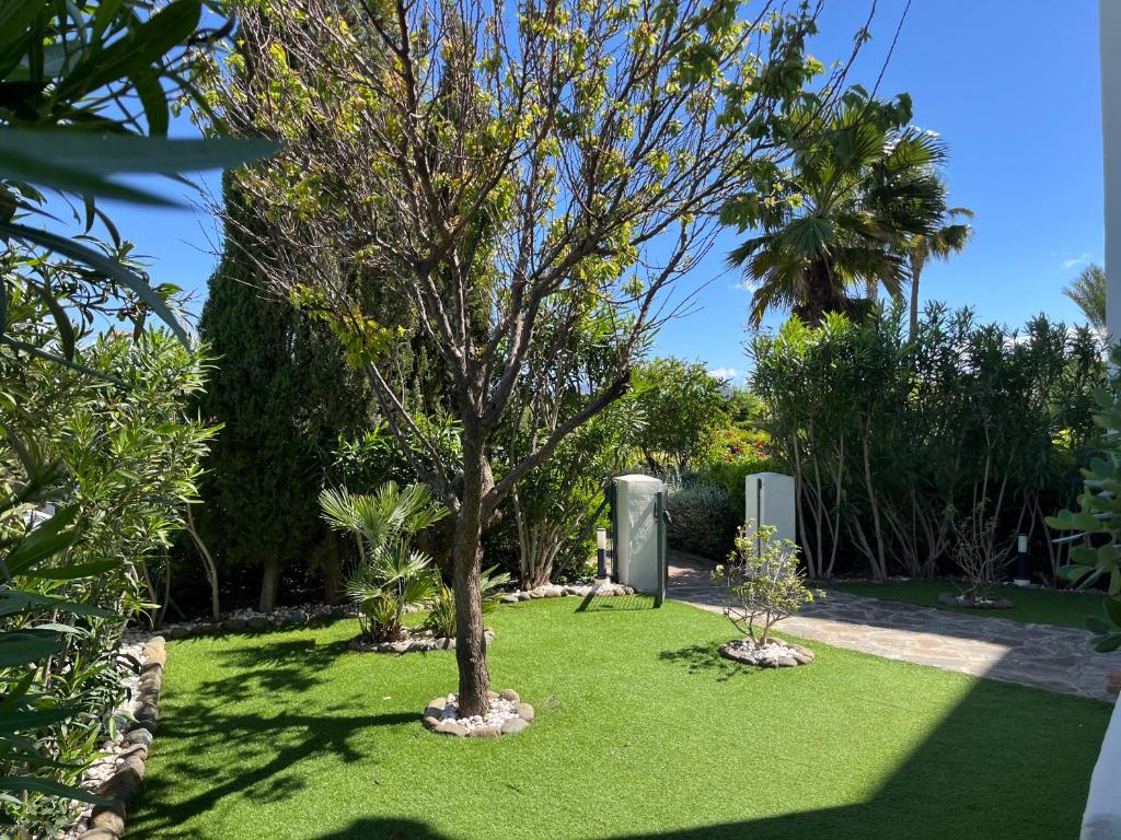 Ogród w obiekcie Luxurious and spacious apartment with a private garden and solarium with great views in Estepona área Marbella La Resina Country Golf