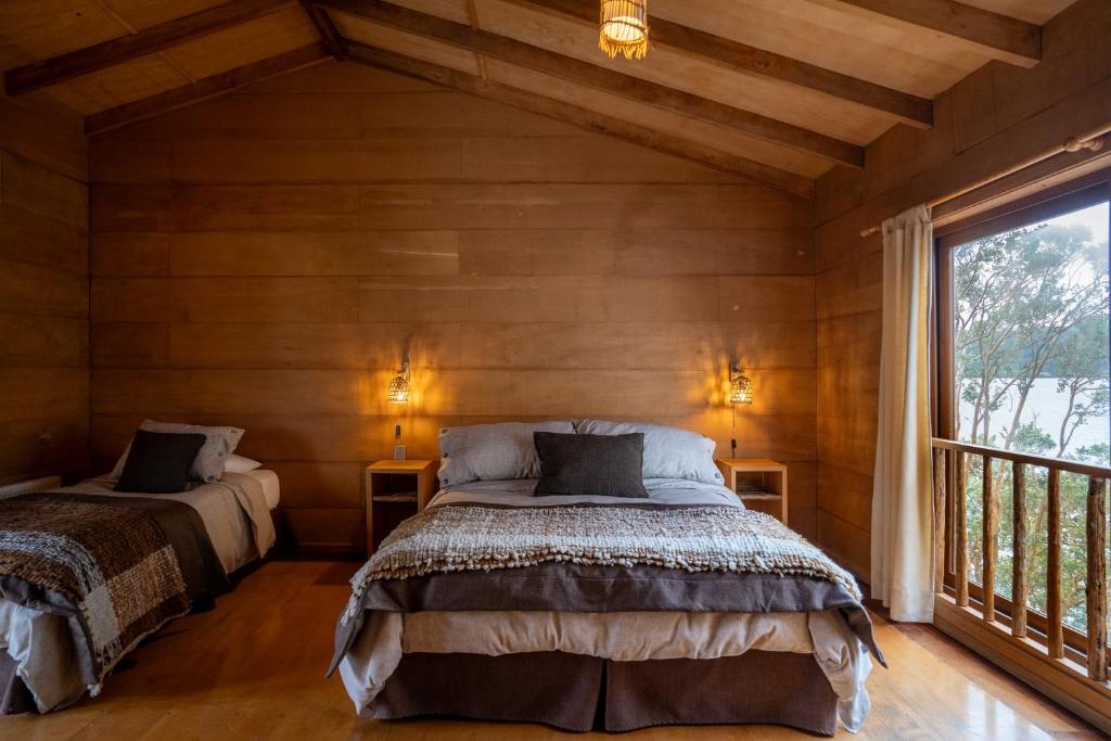 Letto o letti in una camera di Palafito Cucao