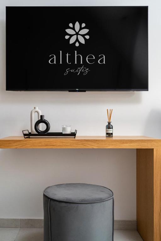 Certifikát, hodnocení, plakát nebo jiný dokument vystavený v ubytování Althea Suites