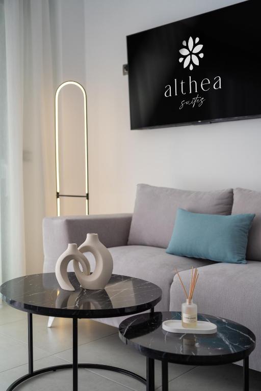 Posezení v ubytování Althea Suites