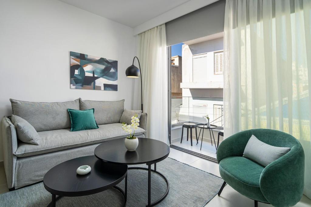 Posezení v ubytování Althea Suites