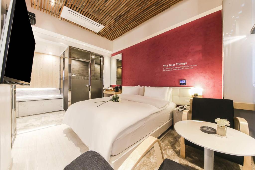 Postel nebo postele na pokoji v ubytování Hotel OSCAR