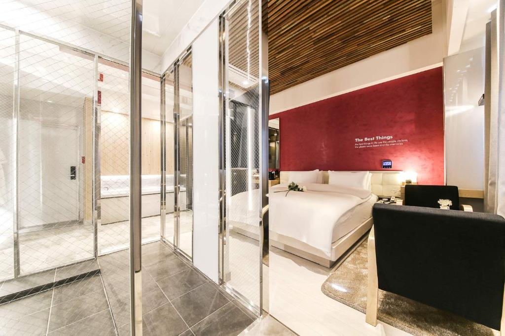 Postel nebo postele na pokoji v ubytování Hotel OSCAR