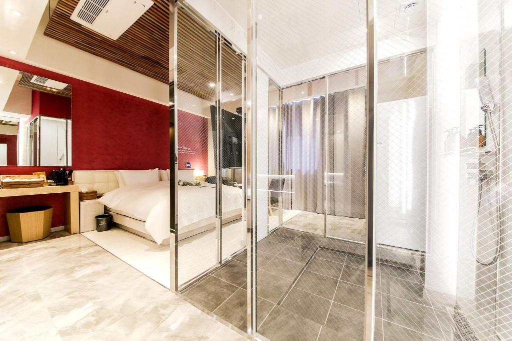 Koupelna v ubytování Hotel OSCAR
