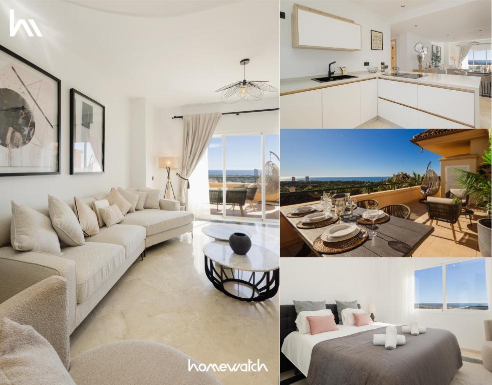 Apartment, with large private terrace and panoramic sea views, in Elviria Hills, Marbella