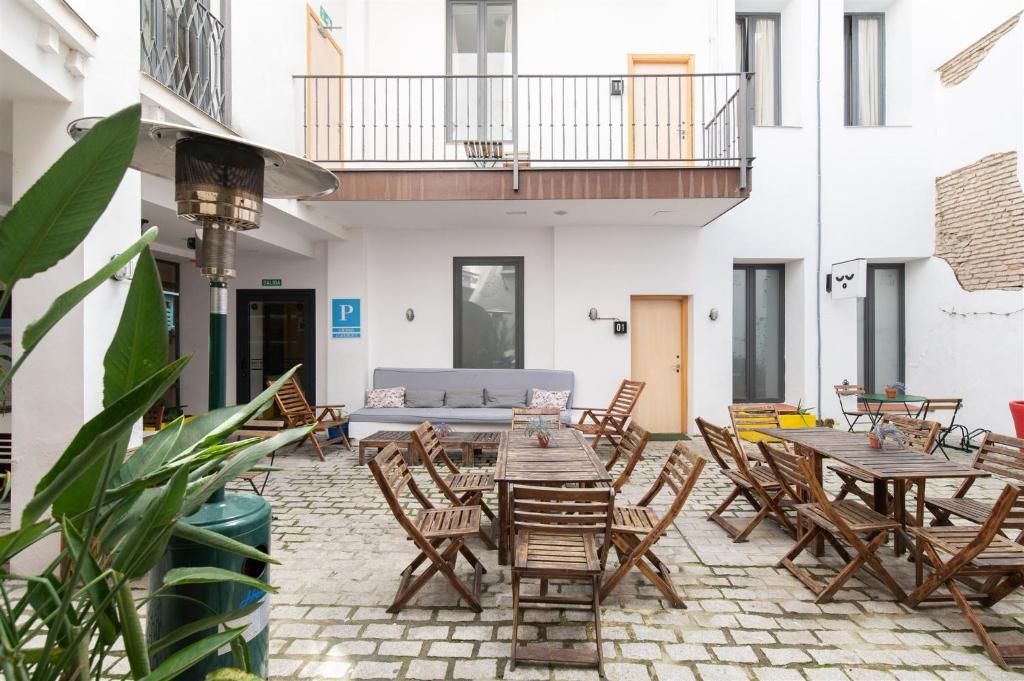 Balkón alebo terasa v ubytovaní U-Sense For You Hostel Sevilla