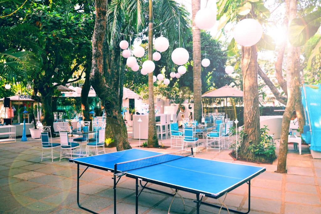 Stolní tenis v ubytování The Tamarind Hotel - A Boutique Heritage Stay, Anjuna - Goa nebo okolí