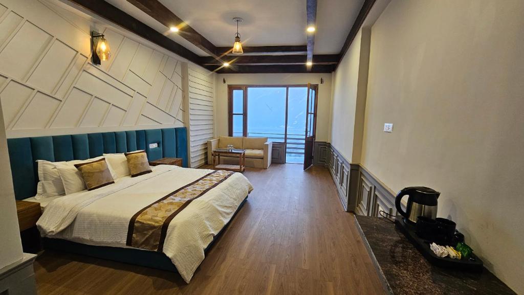 Giường trong phòng chung tại Norden Cottage - The Alpinist