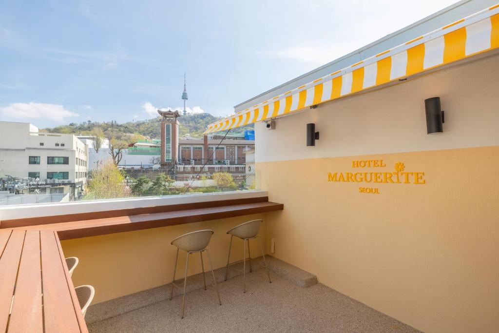 Balkón nebo terasa v ubytování Hotel Marguerite Seoul