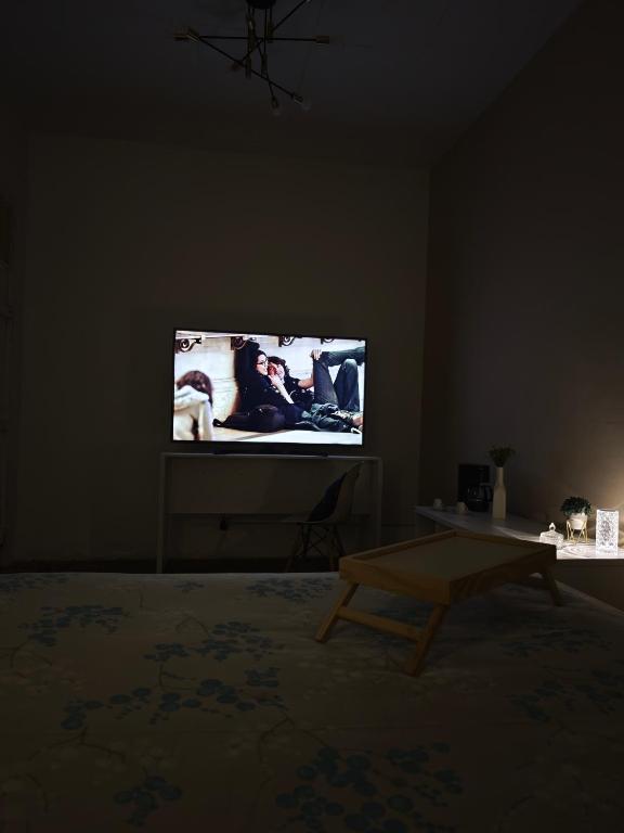TV a/nebo společenská místnost v ubytování Suite Aurora