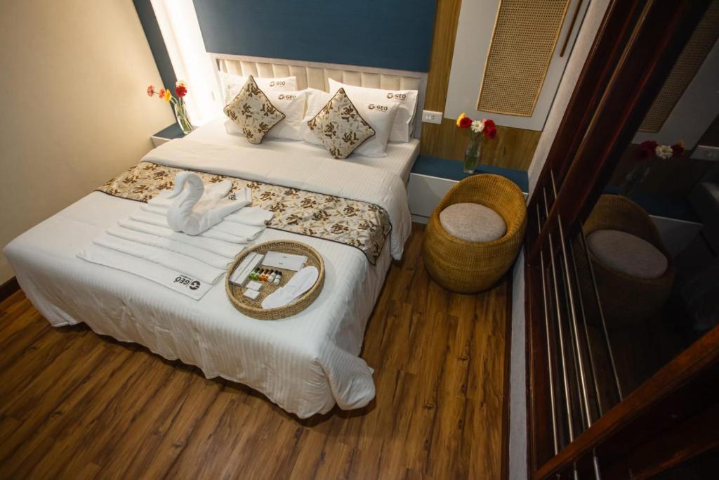 Postel nebo postele na pokoji v ubytování Luxury Boathouse